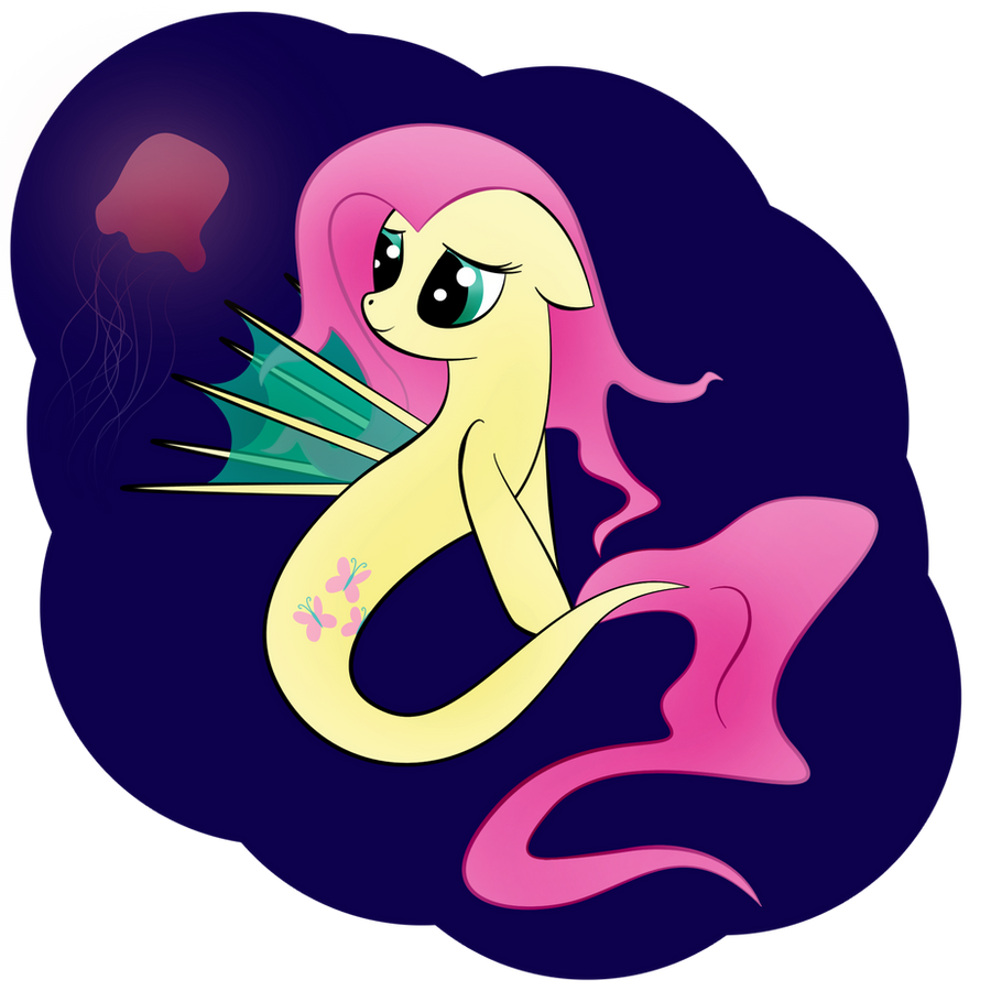 Fluttershy seapony by zomgitsalaura