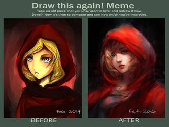 Draw this again (Before and After) Meme