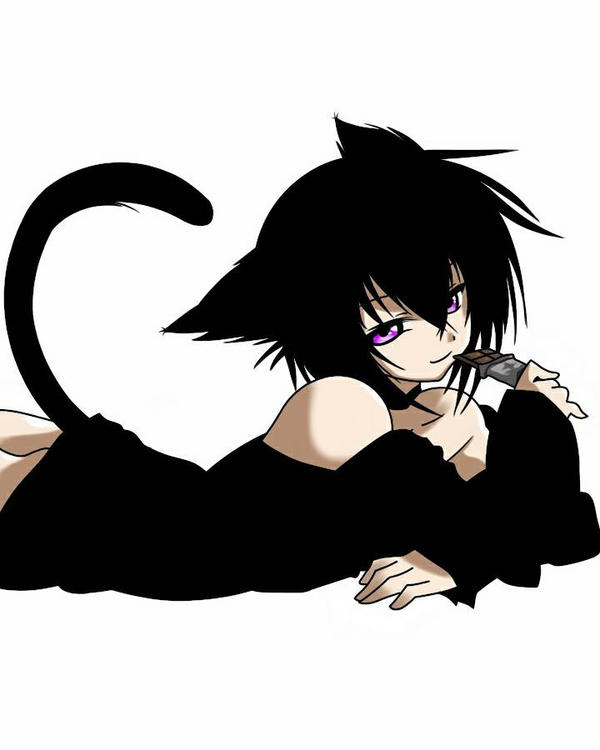 Anime Girl Black Cat by Sahyuti on DeviantArt