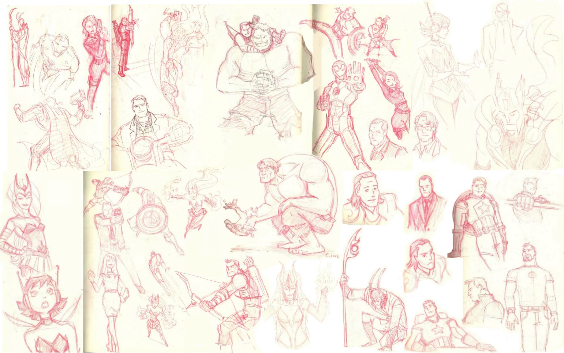 Avengers sketchdump