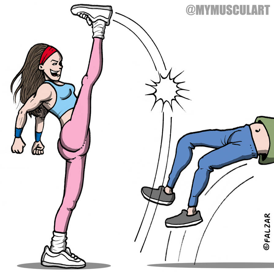 Deviantart Quick Kick Super Kick by mymusculart on DeviantArt