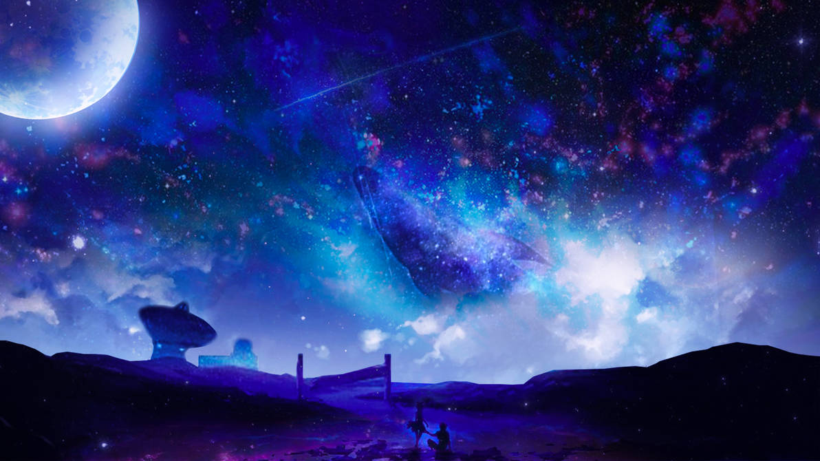 Anime Night Sky By Zzand11 On Deviantart Anime Night Sky By Zzand11 On Deviantart