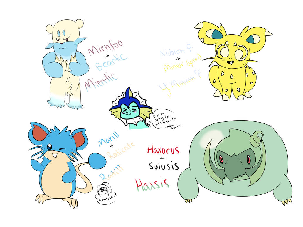 Random Fusions Day One by alpha-vaporeon on DeviantArt
