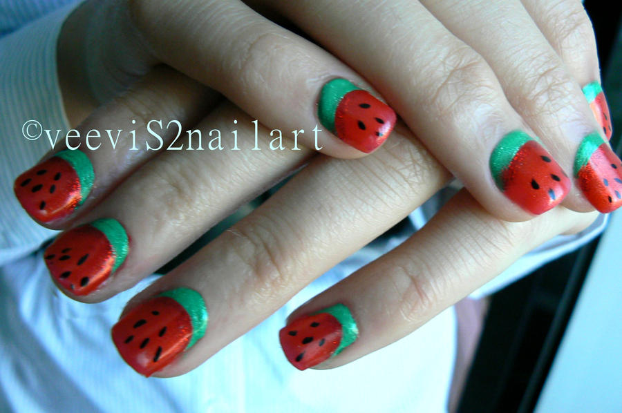 Yummy Watermelon Nail Design