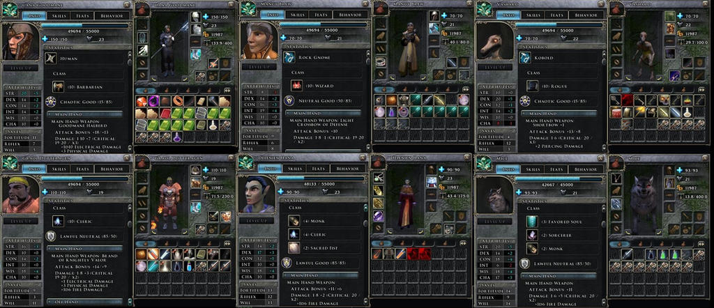Adventuring Status Window Adventuring Party Stat Screens by Thrythlind on DeviantArt