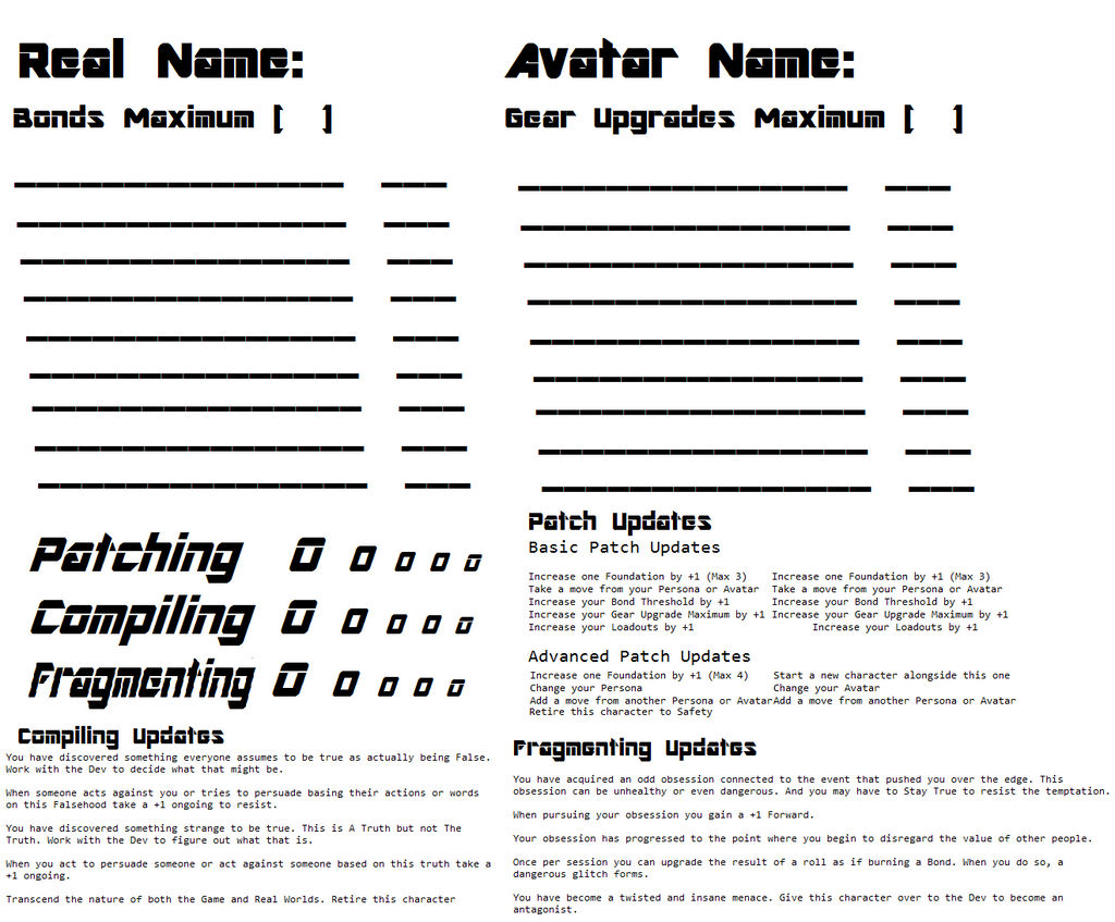 Protagonist Profile Prototype - Front Sheet by Thrythlind on DeviantArt