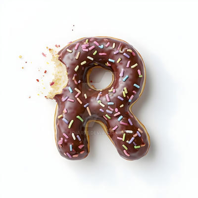 Letter R Muffin Letter R Donut by Jo-Art1 on DeviantArt