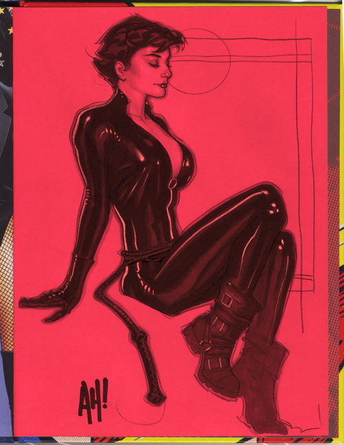 Catwoman Sketch by AdamHughes