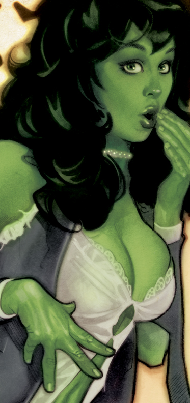 She-Hulk Litho Detail