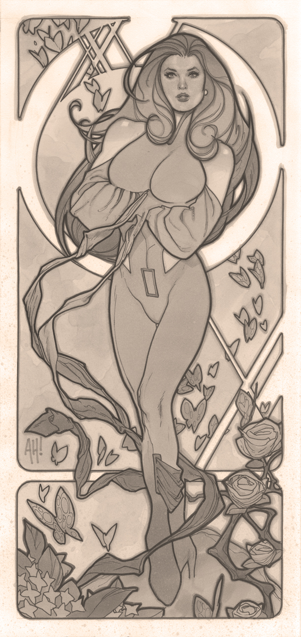 Art Nouveau Psylocke by AdamHughes
