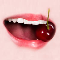 a cherry in the mouth