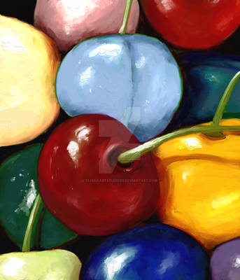 Colorful cherries