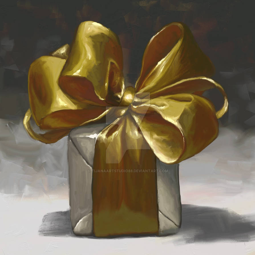 Golden ribbon gift by TijanaARTStudio88 on DeviantArt