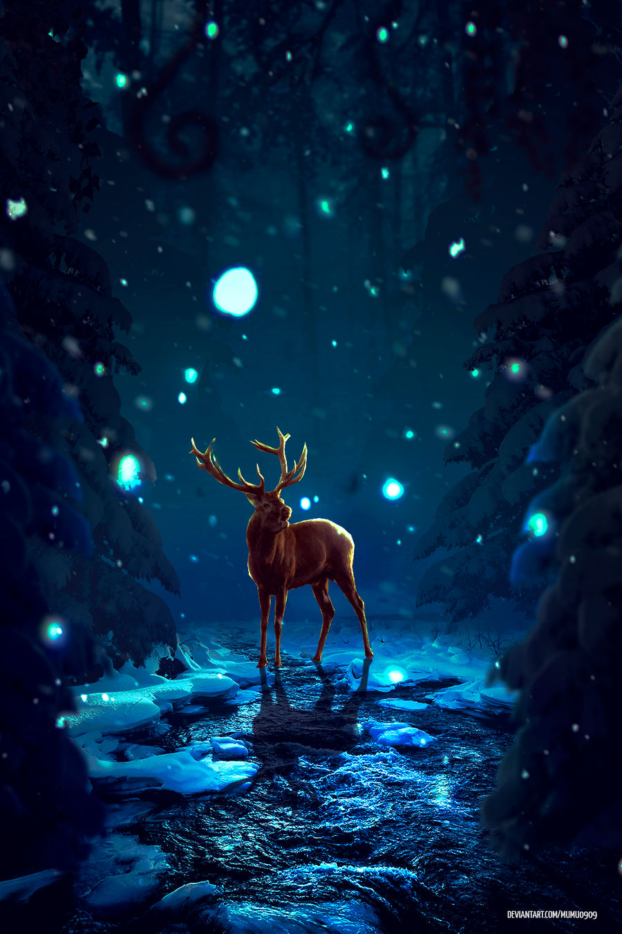 Winter Deer