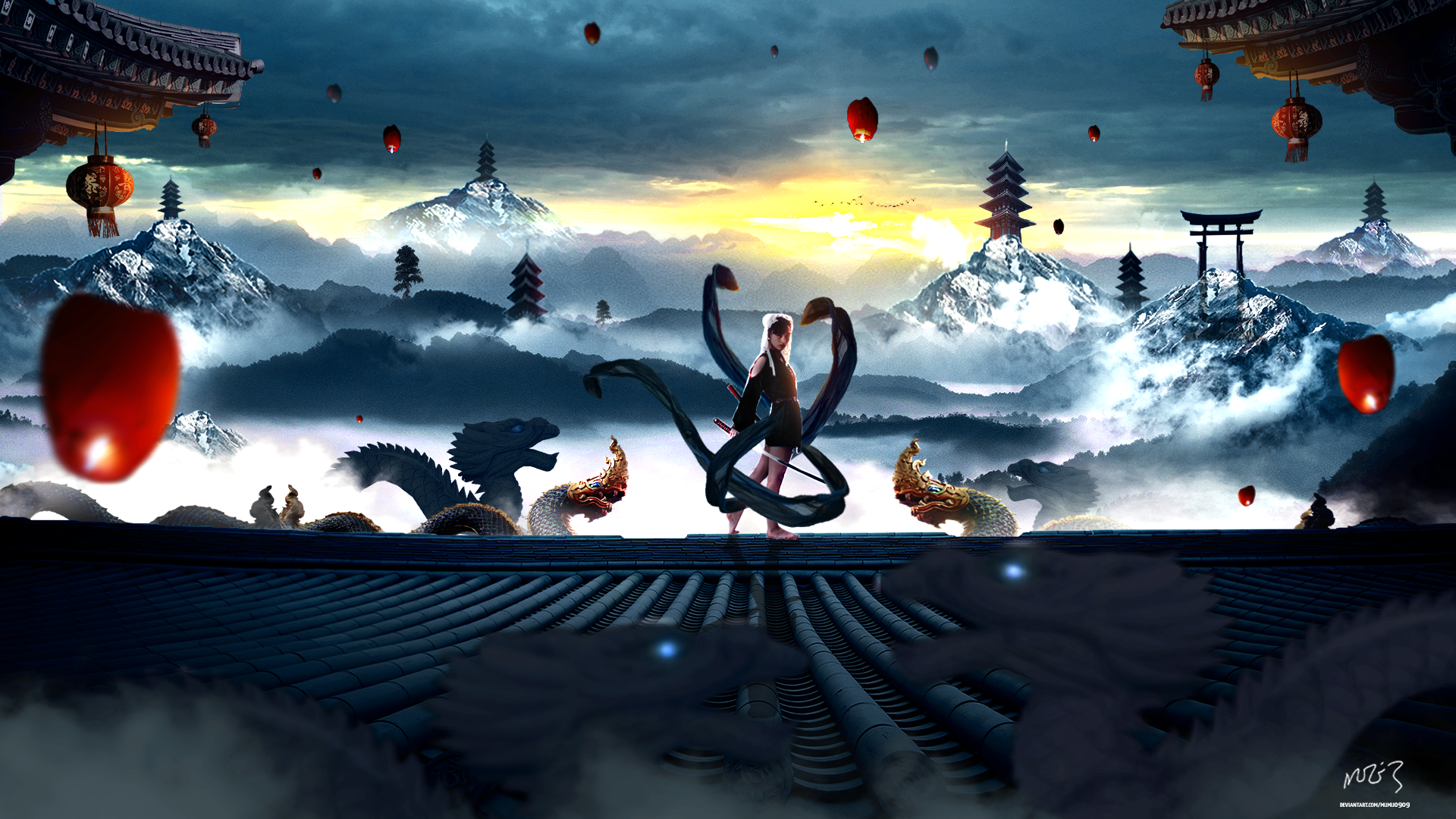 Temple Dragon of Asia