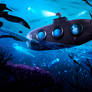 Submarine At Sea Exploration.
