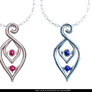 Diamond Gems Metal Gold Pendant free Pack resource
