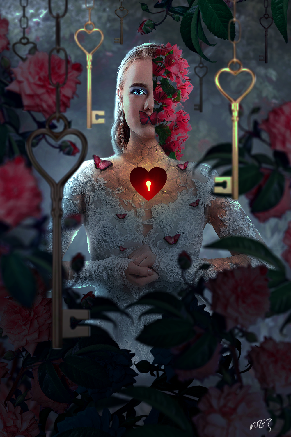 Key To Love: The Gold Keys Photoshop Art