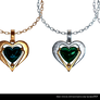 Valentine Day Heart Necklace Metal Gold