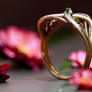 gold-plated ring in the camellia garden.