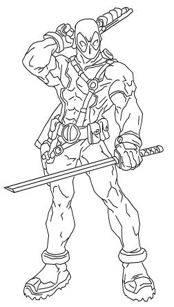 Deadpool - Line Art