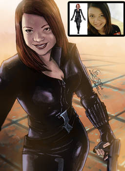 Caricature Black Widow