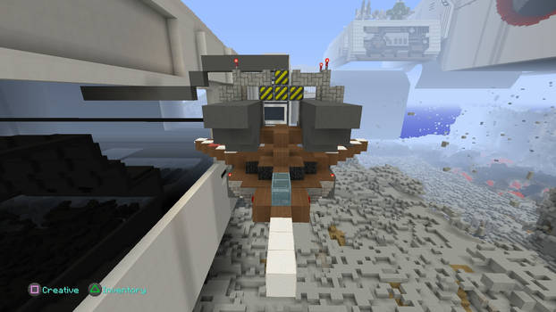 Super VF-1A preparing for launch Minecraft style