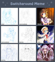 Switcharound meme with Oksa-Nya n MeatyNosebleeds