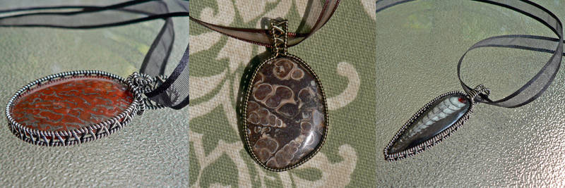 Coated Copper Fossil Wrap Collage