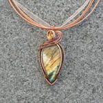 Sunrise Labradorite and Citrine Pendant by magpiesmiscellany