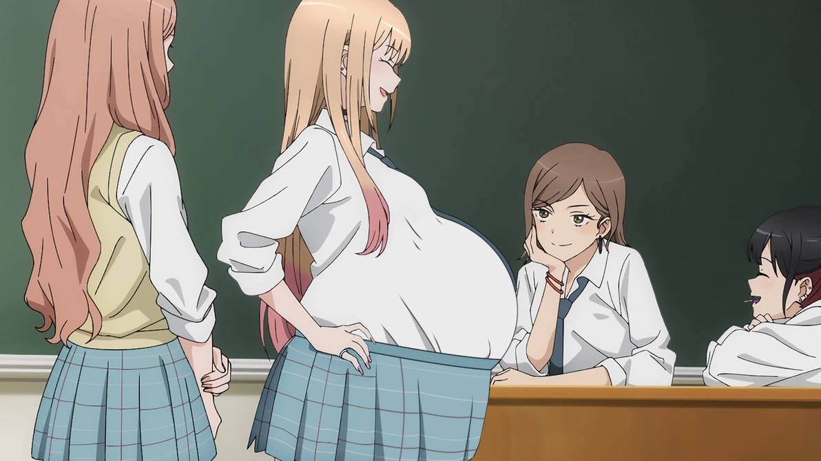 Marin Kitagawa pregnant morph 1 by Morphtothetop on DeviantArt