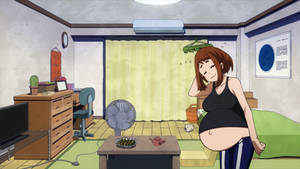 Ochako Uraraka pregnant morph #3