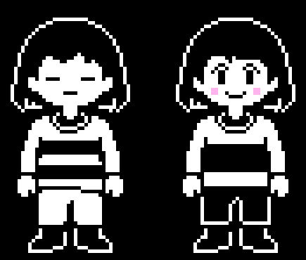 Frisk And Chara Battlesprite Undertale By Skelyhat On Deviantart