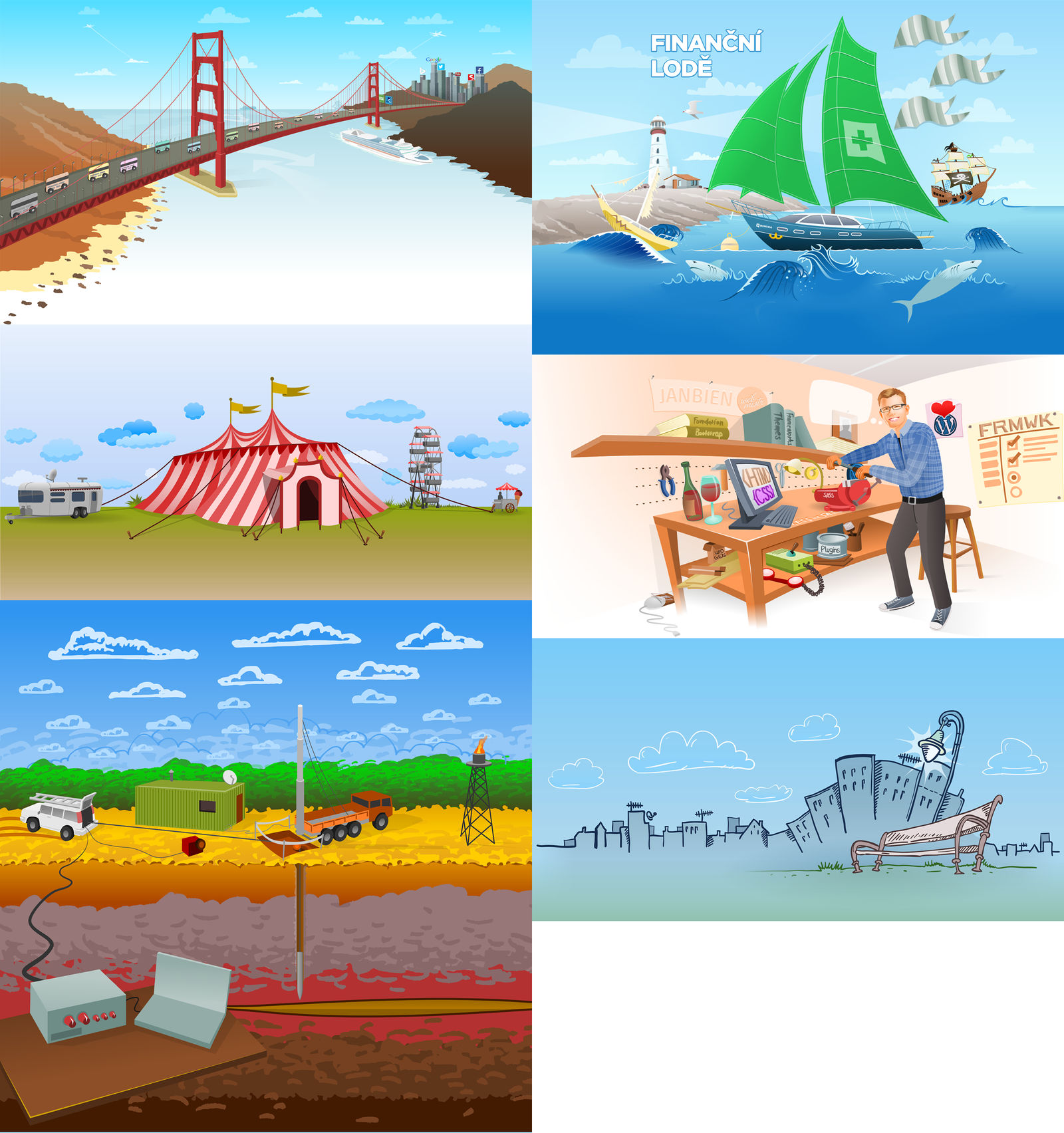 Illustrated Website Motif