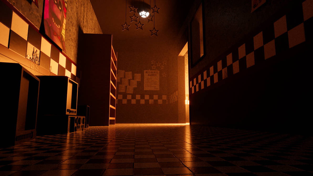 FNAF 1 Hallway by TidiesTrapArt on DeviantArt