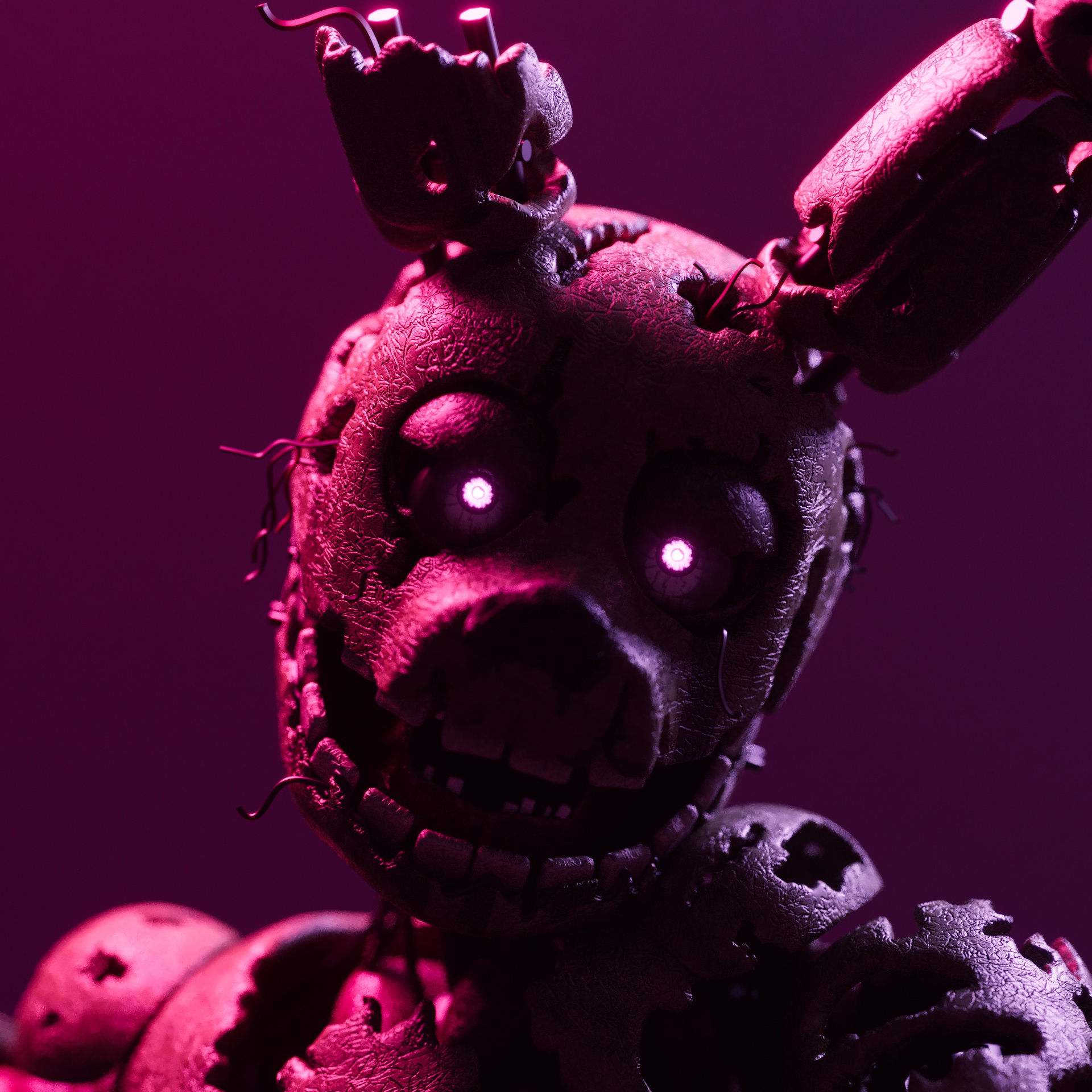 SpringTrap Pink/Purple Render by TidiesTrapArt on DeviantArt