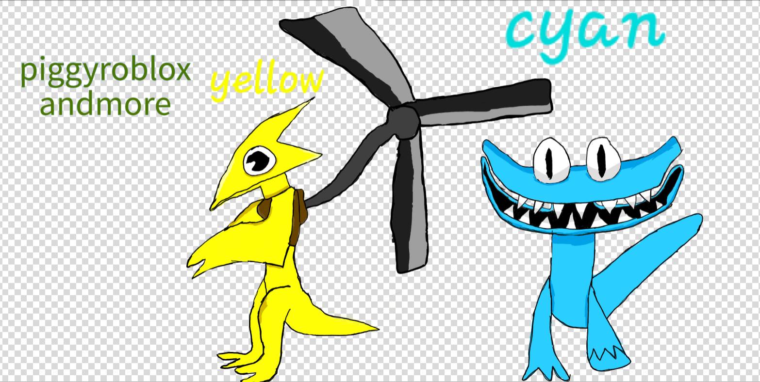 Rainbow Friends, Yellow and Cyan💛💙#rainbowfriendsanimation#yellow#c