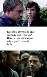 Sherlock Deja Vu Freeman/Cumberbatch vs. Law/Downy