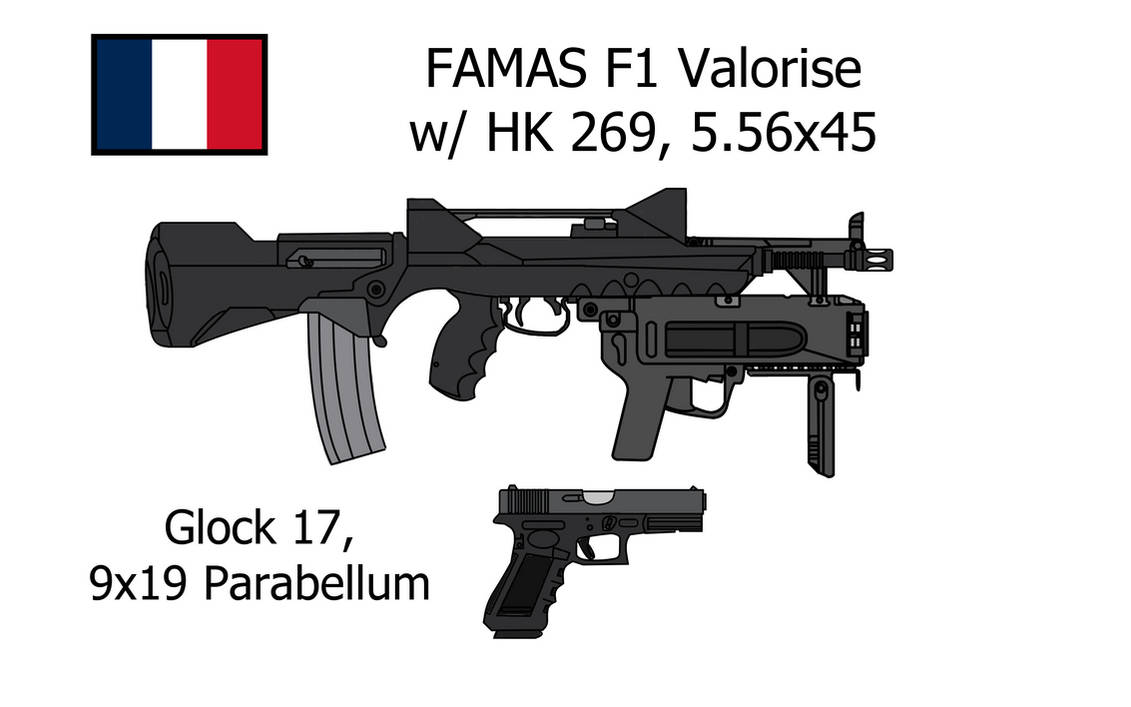 FAMAS with HK269 and Glock 17 by Alexander517 on DeviantArt