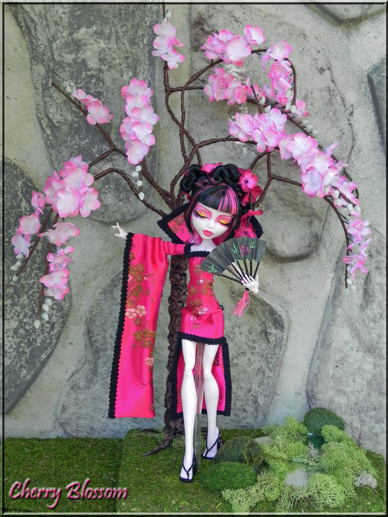 Cherry Blossom OOAK Fantasy Monster High doll