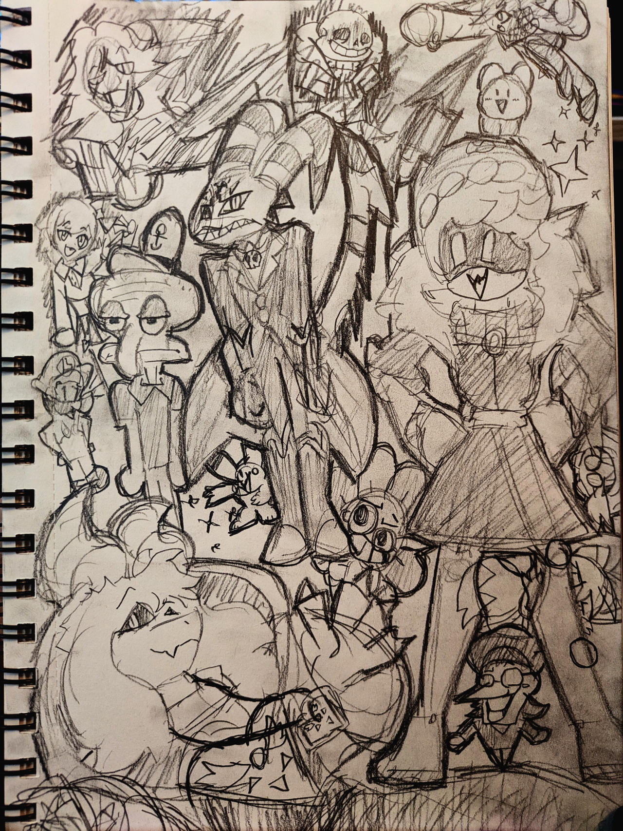 Filling up a page with doodles