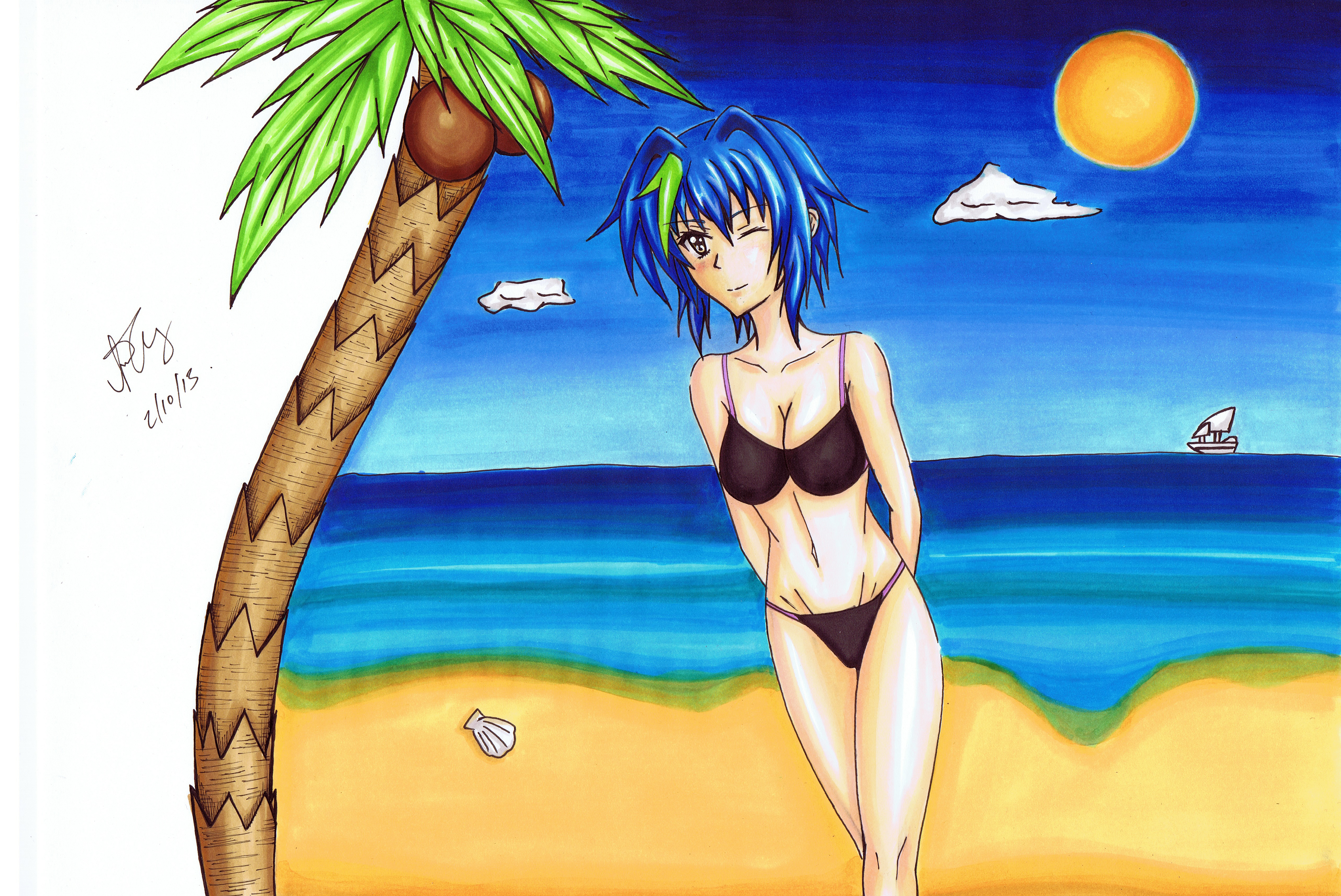 High School DxD - Xenovia at the Beach