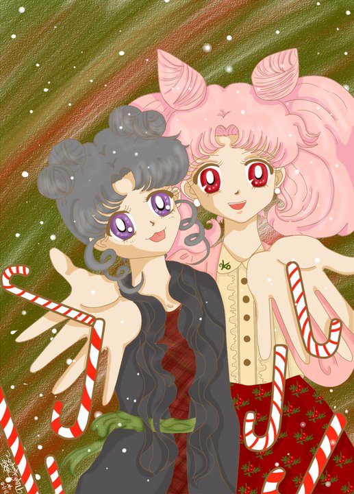 Diana and Chibiusa Candy cane