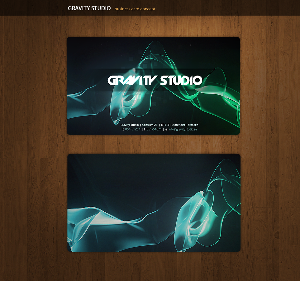 Gravity Business Cards