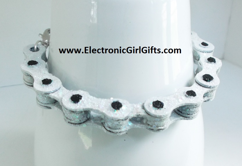 Winter Snow Bike Chain Bracelet