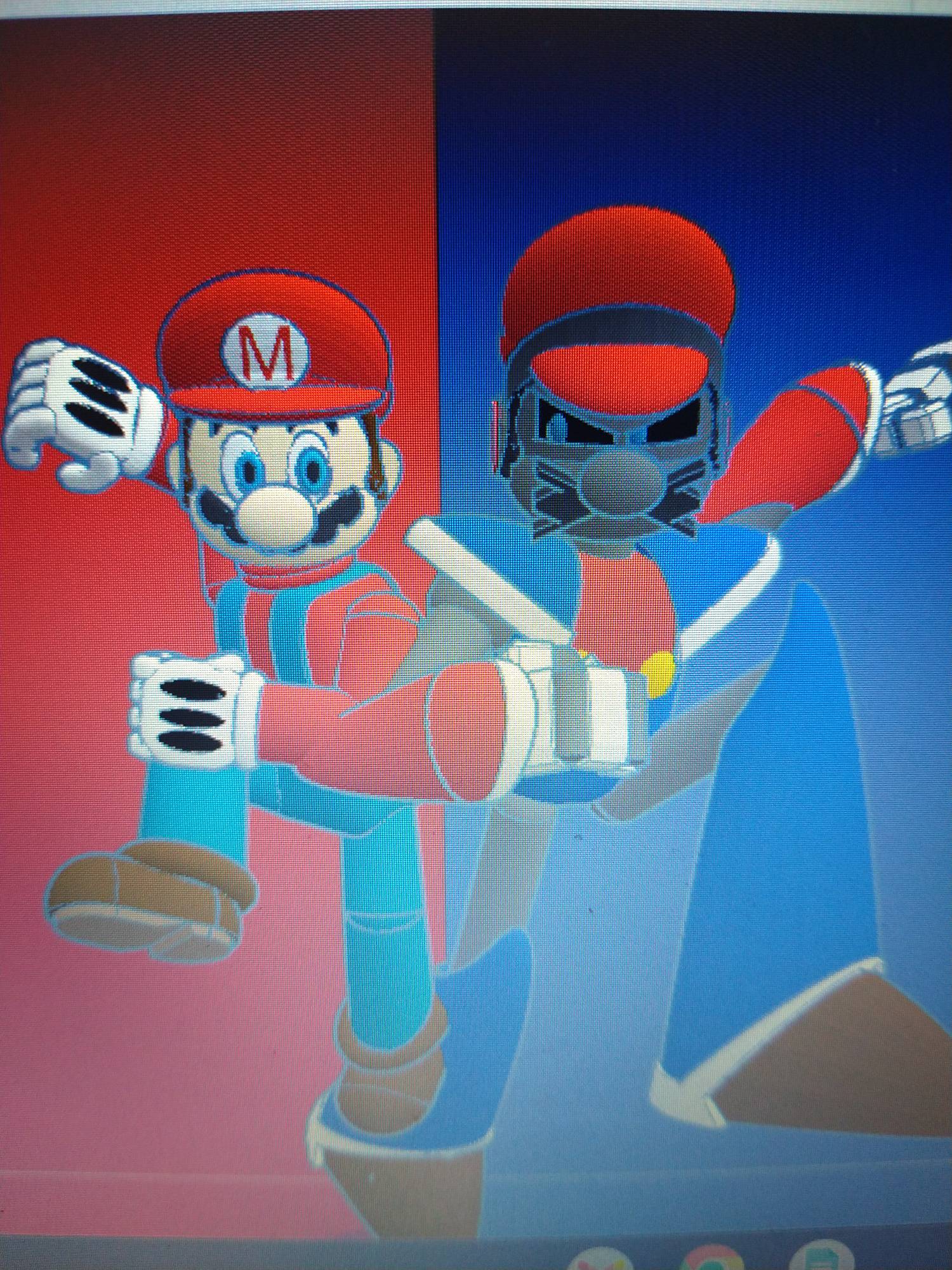 Mario vs Mecha Mario by Glitch-Dem0n on DeviantArt