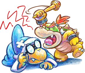 Kamek and Baby Bowser Poster