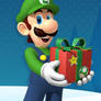 Christmas Luigi Poster