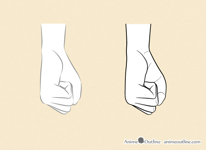 picture Anime:winpfma8Qsg= Hand Poses anime hands closed palm side view by