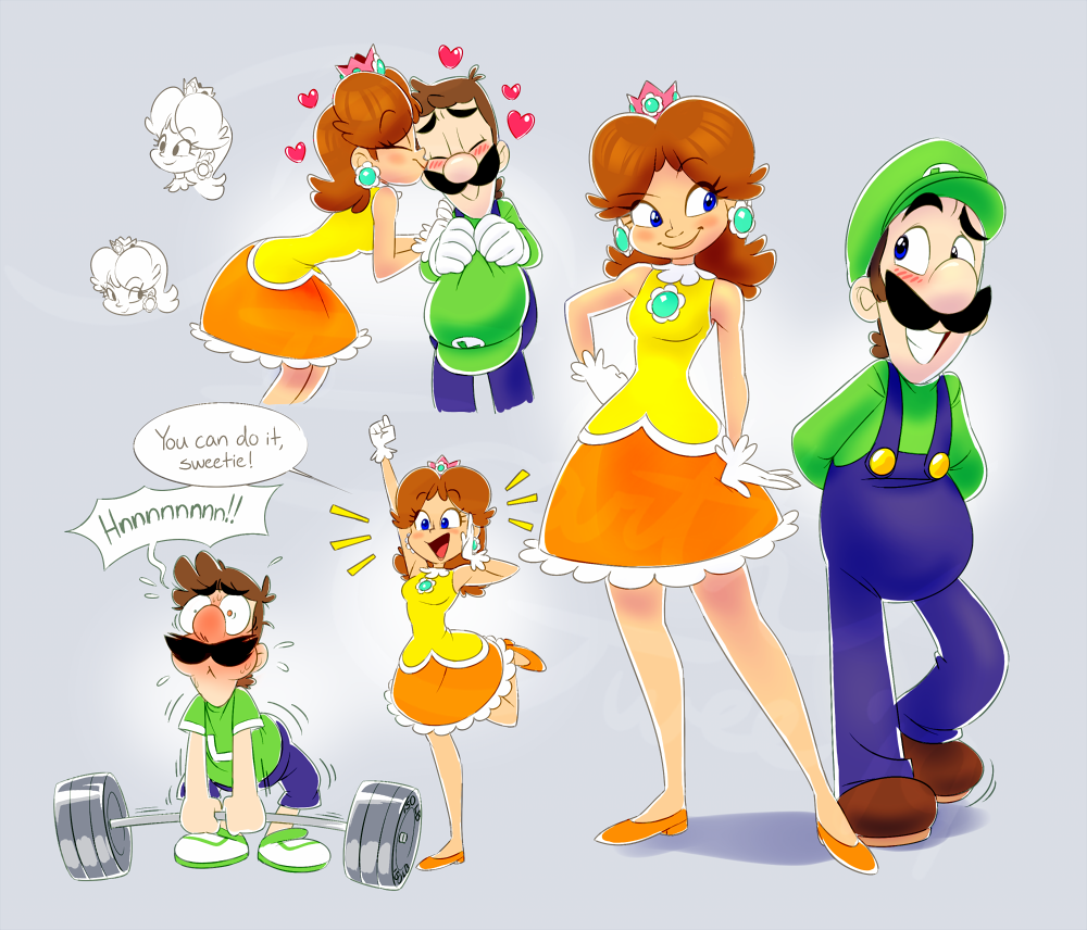 Luigi And Daisy Doods By Earthgwee On Deviantart